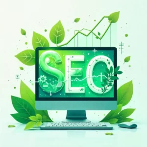 Illustration green SEO et performance numérique